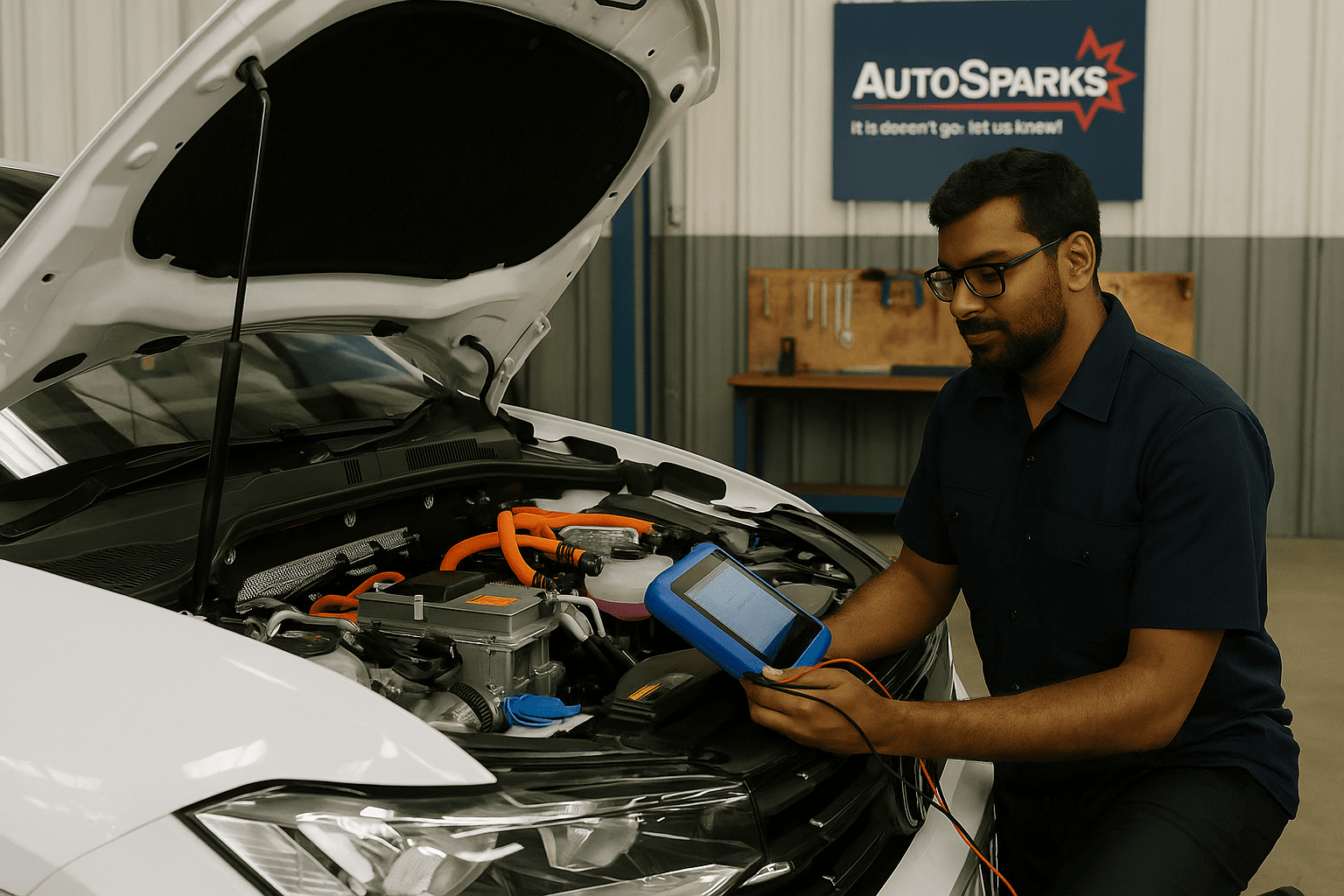 Electrical Diagnostics at AutoSparks Workshop Electrical Diagnostics at AutoSparks Workshop in Ashburton. Electric vehicle pre-purchase check